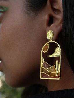 BeAbhika - Sun-Kissed Sands Resin Earrings