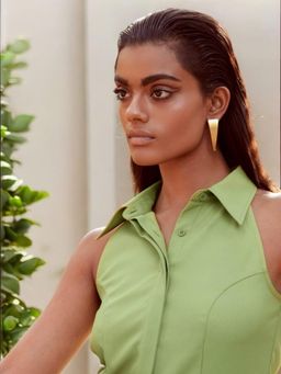 Niska - Adelina Brass Statement Earrings