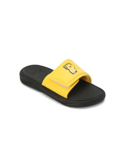 Puma - ROYALCAT CLASSIC DRIP Slide JR Kids Yellow & Black Sliders
