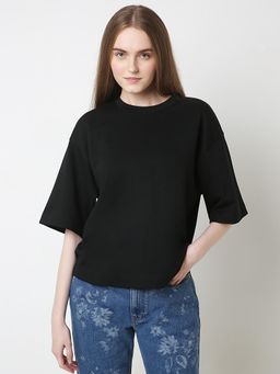 VERO MODA - Black Relaxed Fit T-Shirt