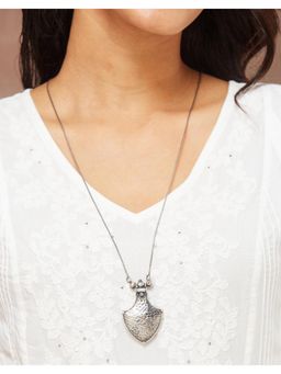 Fabindia - White Long Necklace