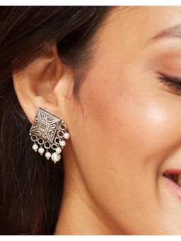 Fabindia - White Drop Earrings