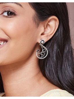 Fabindia - Purple Dangler Earrings