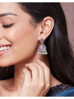 Fabindia - Metal Jhumka Earrings - Multi-Colour