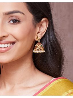 Fabindia - Metal Jhumka Earrings - Multi-Colour