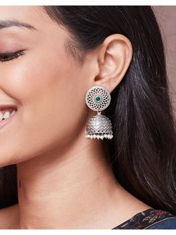 Fabindia - Metal Jhumka Earrings - Multi-Colour