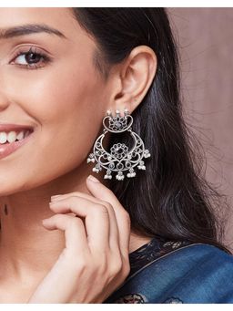 Fabindia - Metal Chandbali Earrings - Multi-Colour