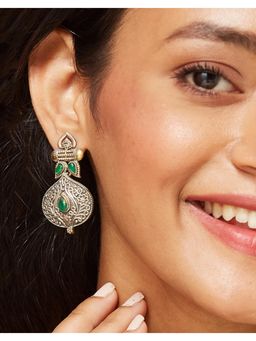 Fabindia - Metal Dangler Earrings - Green
