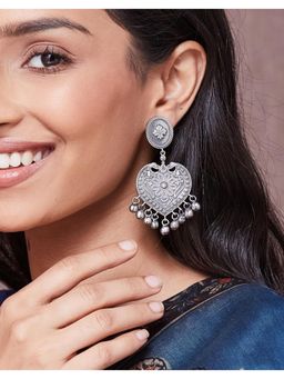 Fabindia - Metal Dangler Earrings - Silver