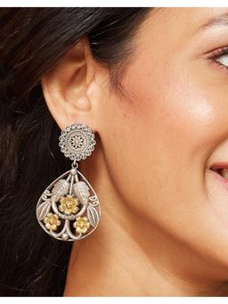 Fabindia - Metal Dangler Earrings - White
