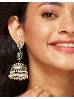 Fabindia - Metal Jhumka Earrings - Multi-Colour