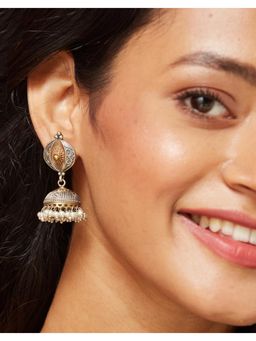 Fabindia - Metal Jhumka Earrings - Multi-Colour