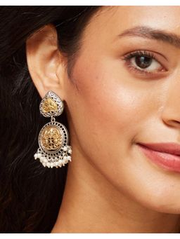 Fabindia - Metal Dangler Earrings - White