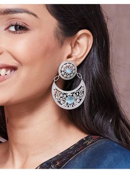 Fabindia - Metal Chandbali Earrings - Blue