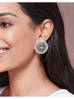 Fabindia - White Metal Drop Earrings
