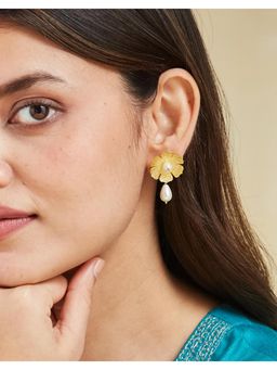 Fabindia - White Drop Earrings