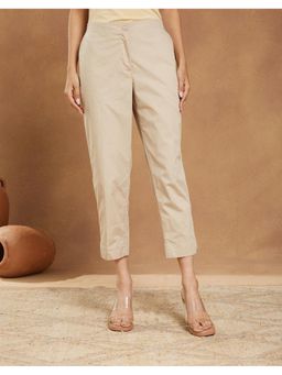 Fabindia - Cotton Casual Beige Pant