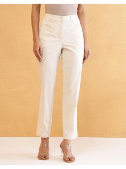 Fabindia - Cotton Regular Fit Chino Off White Pant