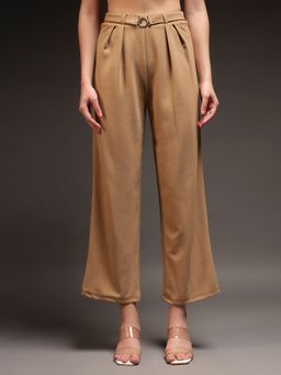 Trend Arrest - Women Bleige Buckle Detail Palazzo