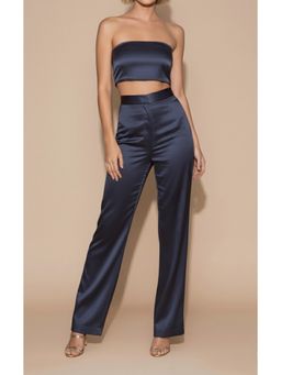 AAREIN - Regular Straight Fit Satin Grey Pant