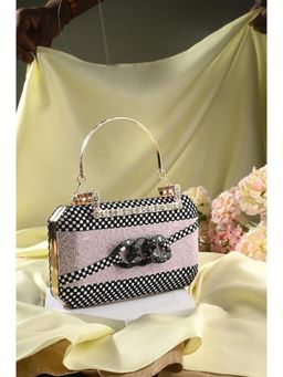 Toobacraft - Women Purple Handcrafted Beautiful Bling Box Clutch