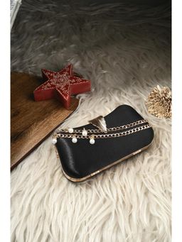 Toobacraft - Women Black Handcrafted Beautiful Bling Box Clutch