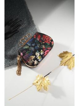 Toobacraft - Women Black Handicraft Hand Beautiful Bling Box Clutch