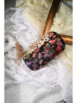 Toobacraft - Women Black Handcrafted Beautiful Bling Box Clutch