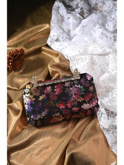 Toobacraft - Women Black Handcrafted Beautiful Bling Box Clutch