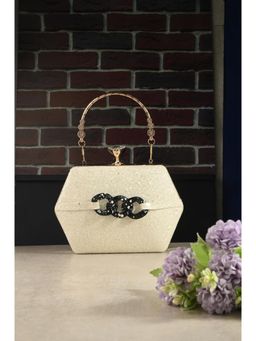 Toobacraft - Women Black Handicraft Hand Embroidered Box Clutch