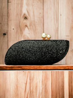 Toobacraft - Women Black Handicraft Hand Embellished Box Clutch