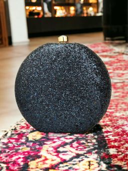 Toobacraft - Women Black Handicraft Hand Embellished Box Clutch