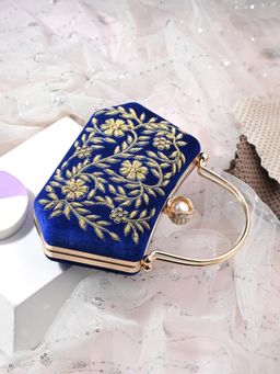 Toobacraft - Women Blue Handicraft Beautiful Clutch