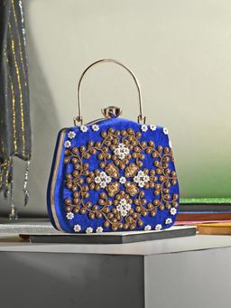 Toobacraft - Women Blue Handicraft Beautiful Clutch