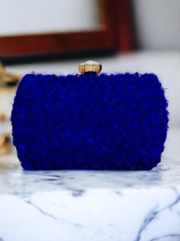 Toobacraft - Women Blue Handicraft Beautiful Box Clutch