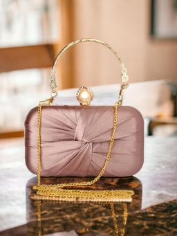 Toobacraft - Women Pink Handicraft Hand Solid Box Clutch