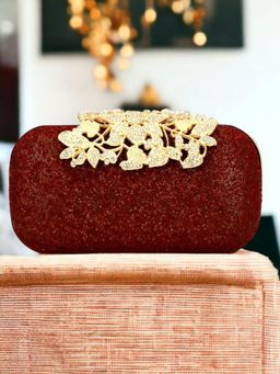 Toobacraft - Women Maroon Handcrafted Beautiful Party Clutch