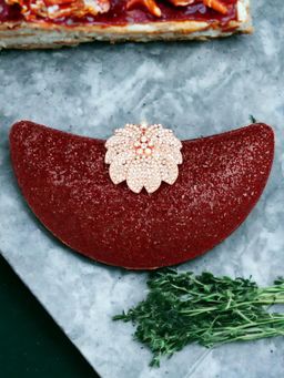 Toobacraft - Women Red Handicraft Hand Embellished Box Clutch