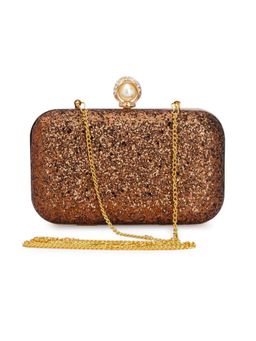 Toobacraft - Women Copper Handicraft Hand Embellished Box Clutch