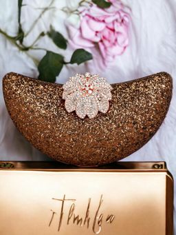 Toobacraft - Women Copper Handicraft Hand Embellished Box Clutch