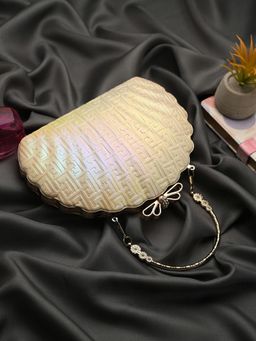 Toobacraft - Women Handcrafted Beautiful Party White Clutch