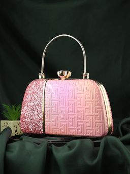 Toobacraft - Women Handcrafted Beautiful Party Pink Clutch