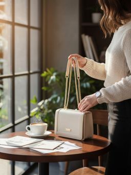 ATTAACHE ACCESSORIES - Women Beige Sling Bag (S)