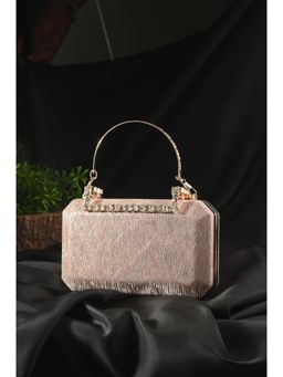 Toobacraft - Women Gold Handcrafted Beautiful Bling Box Clutch
