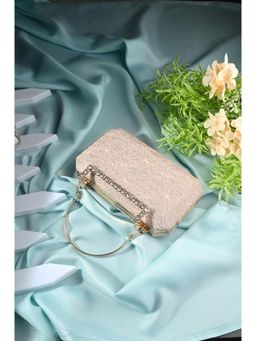 Toobacraft - Women Peach Handcrafted Beautiful Bling Box Clutch