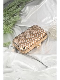 Toobacraft - Women Handcrafted Beautiful Party Gold Clutch