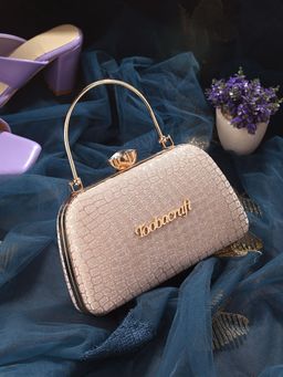 Toobacraft - Women Handcrafted Beautiful Party Gold Clutch
