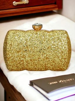 Toobacraft - Women Gold Handicraft Beautiful Box Clutch