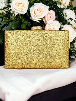 Toobacraft - Women Gold Handcrafted Beautiful Party Clutch