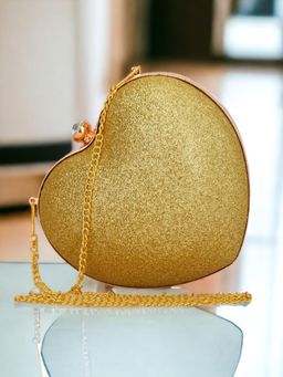 Toobacraft - Women Gold Handicraft Hand Embellished Box Clutch